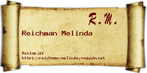 Reichman Melinda névjegykártya